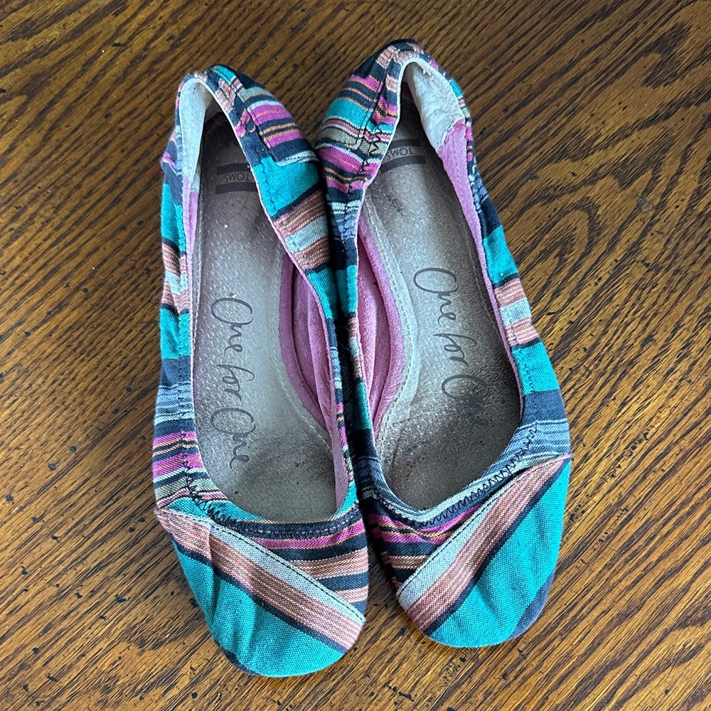 Colorful Striped Women's Flats